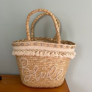 New straw BRIDE beach bag!